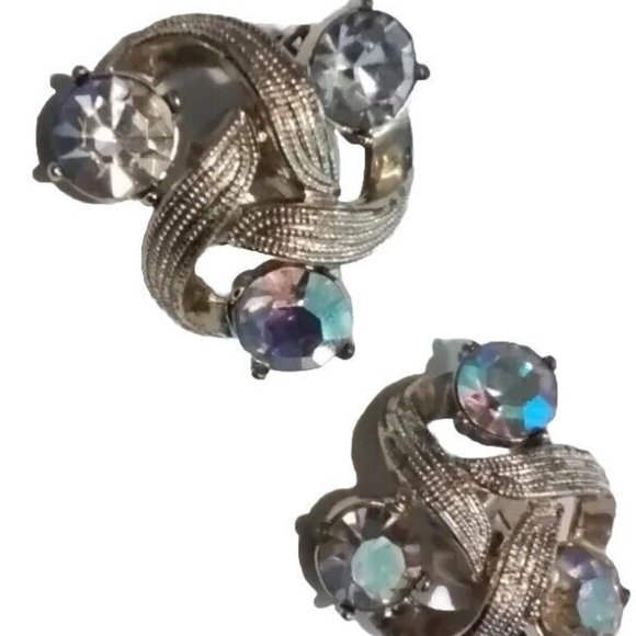 Kramer Set Erings Bracelet And Necklace Watermelon Rivoli Rimestones Rg1 - Picture 3 of 9